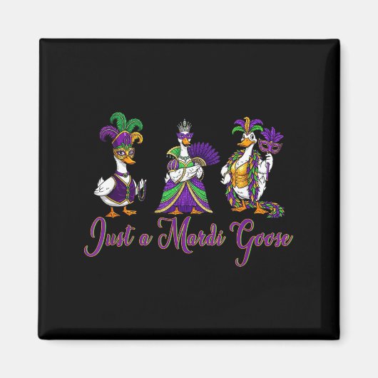 Aimant Mardi Gras Goose 2026 Gift Funny Tee Men,women  (Devant)