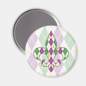 Aimant Mardi Gras Jacquard (Recto/Verso)