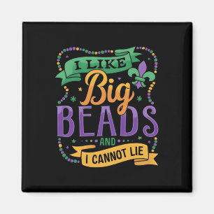 Aimant Mardi Gras J'aime Les Gros Colliers Et Je Ne Peux