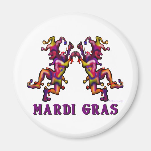 Aimant Mardi Gras Jesters (Devant)