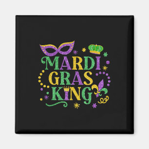 Aimant Mardi Gras King Fun Parade Mardi Gras Carnival Cos