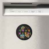 Aimant Mardi Gras Motif moderne (In Situ (Lave-vaisselle))