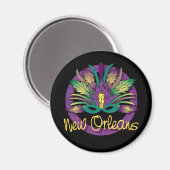 Aimant Mardi Gras - New Orleans, LA (Recto/Verso)