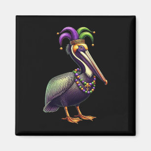 Aimant Mardi Gras Pelican Louisiana Amoureux des animaux