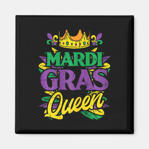 Aimant Mardi Gras Queen Crown Funny Mardi Gras Carnival W