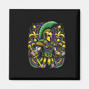 Aimant Mardi Gras Spartan Warrior Jester