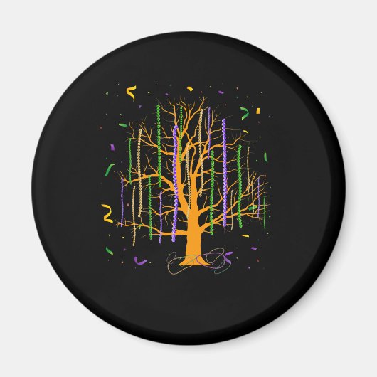 Aimant Mardi gras Tree Beads Nouvelle-Orléans 2022 Waterc (Devant)