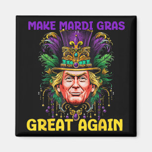 Aimant Mardi Gras Trump 2025 Drôle Mardi Gras Grand