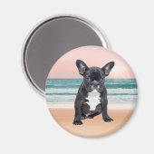 Aimant Mare French Bulldog Beach Eau Soleil (Recto/Verso)