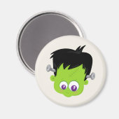 Aimant Mare Green Frankenstein Monster face Halloween (Recto/Verso)