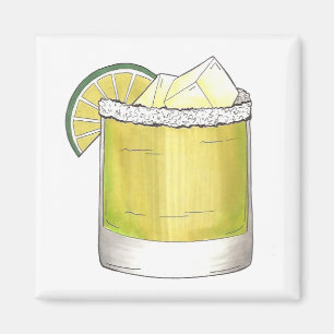 Aimant Margarita avec Cocktail Lime Mixologue Boissons Ba