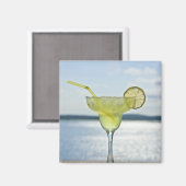 Aimant Margarita en bord de mer (Recto/Verso)