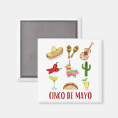 Aimant Margarita Et Bow Coquette Cinco De Mayo (Recto/Verso)