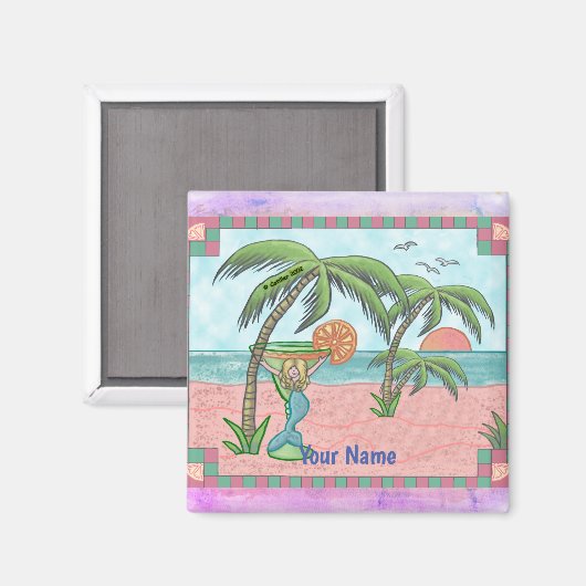 Aimant Margarita Mermaid (Recto/Verso)