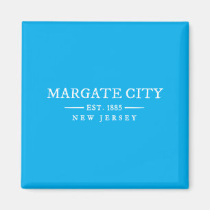 Aimant Margate City New Jersey Texte de lettre vintage