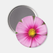 Aimant marguerite rose vif (Recto/Verso)