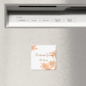 Aimant Marguerites orange sur Mariage blanc (In Situ (Lave-vaisselle))