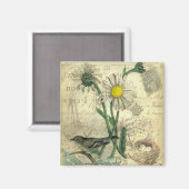 Aimant Marguerites vintage (Recto/Verso)