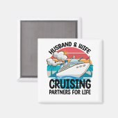 Aimant Mari Et Femme Partenaires De Croisière À Vie (Recto/Verso)