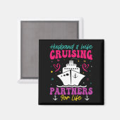 Aimant Mari Et Femme Partenaires De Croisière À Vie (Recto/Verso)