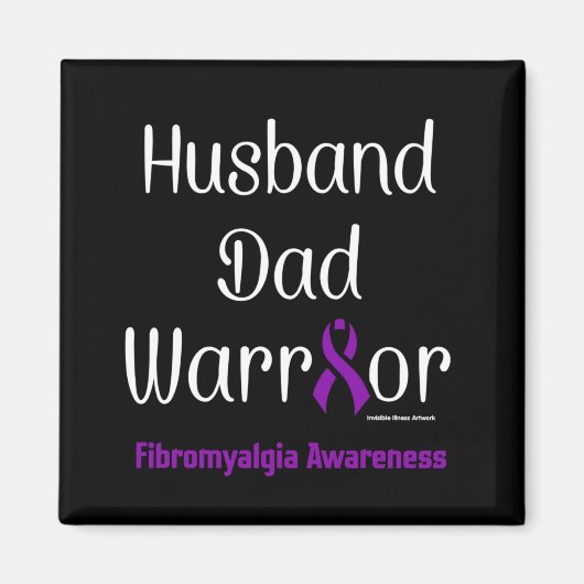 Aimant Mari papa guerrier...Fibro (Devant)
