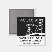 Aimant Mariage À L'Île Mackinac Économisez La Date (Recto/Verso)
