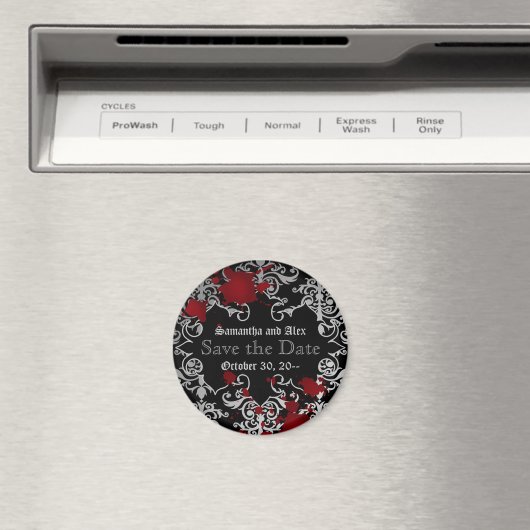 Aimant Mariage à thème Halloween vampire enregistrer la d (In Situ (Lave-vaisselle))