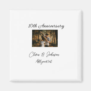 Aimant Mariage Anniversaire ajouter nom année image texte