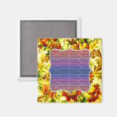 Aimant Mariage au printemps (Recto/Verso)