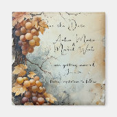 Aimant Mariage au vignoble Save the Date (Devant)