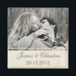 Aimant mariage avec votre photo<br><div class="desc">Magnet Modèle,  changez la photo et le texte selon vos besoins.</div>