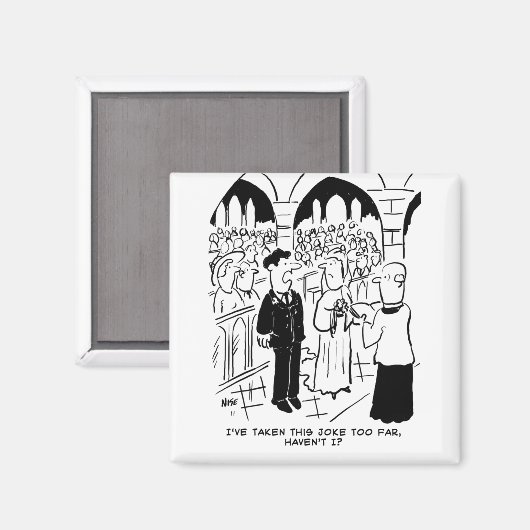 Aimant Mariage - Bridegroom Practical Joke Cartoon (Recto/Verso)
