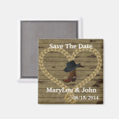 Aimant Mariage campagnard Enregistrer la date de l'aimant (Recto/Verso)