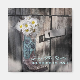 Aimant mariage campagnard occidental daisy enregistrer la