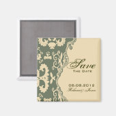 Aimant mariage campagnard occidental paisley SAUVER LA DA (Recto/Verso)