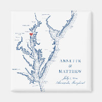Mariage Carte de la baie de Chesapeake Annapolis M