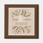 Aimant Mariage Champêtre Élégance Moderne Inspirante (Devant)