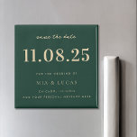 Aimant Mariage Chic Minimal Date Non Photo Enregistrer La<br><div class="desc">Personnalisez ce mariage design chic minimaliste enregistrez l'aimant de date avec tous vos détails.</div>