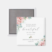 Aimant Mariage chrétien favorise la Bible Verse (Recto/Verso)