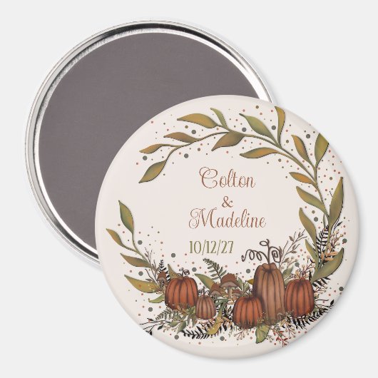 Aimant Mariage citrouille d'intégrité des couronnes Autom (Recto/Verso)