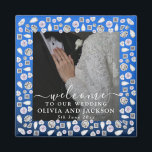 Aimant Mariage Coeurs Diamants Parties scintillant Argent<br><div class="desc">Art Déco Mariage Diamond noir et blanc</div>