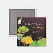 Aimant Mariage couple de grenouille mignonne Enregistrer (Recto/Verso)