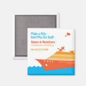 Aimant Mariage Croisière Enregistrer la date (Recto/Verso)