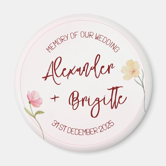 Aimant Mariage d'Alexander et Brigitte (Devant)