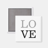 Aimant Mariage d'amour de script noir gris (Recto/Verso)