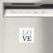 Aimant Mariage d'amour de script noir gris (In Situ (Lave-vaisselle))