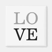 Aimant Mariage d'amour de script noir gris (Devant)