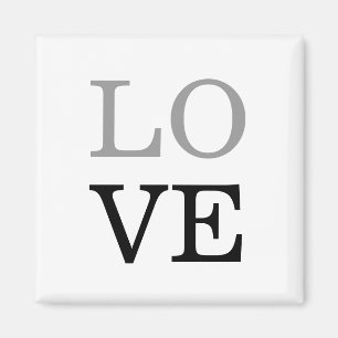 Aimant Mariage d'amour de script noir gris