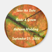 Aimant Mariage d'automne Enregistrer l'aimant de date (Devant)