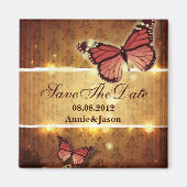 Aimant mariage de automne papillon romantique enregistrer (Devant)